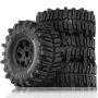 4PCS Climbing Rock Crawler Tires Wheels Rims for 1/8 Off-Road Truck Crossrc Yikong MST MJX H8H RC Cars Vehicles Models Spare Parts R215