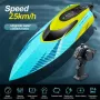 4DRC S3 2.4G 25km/h RC Boat Fast High Speed Capsized Reset LED Light Water Model Remote Control Toys RTR Pools Lakes Racing Kids Children Gift