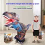 JF03 Inflatable Remote Control Dinosaur Santa Claus Model with 3D Light Effects Simulation Sound Children Toys Christmas Gift