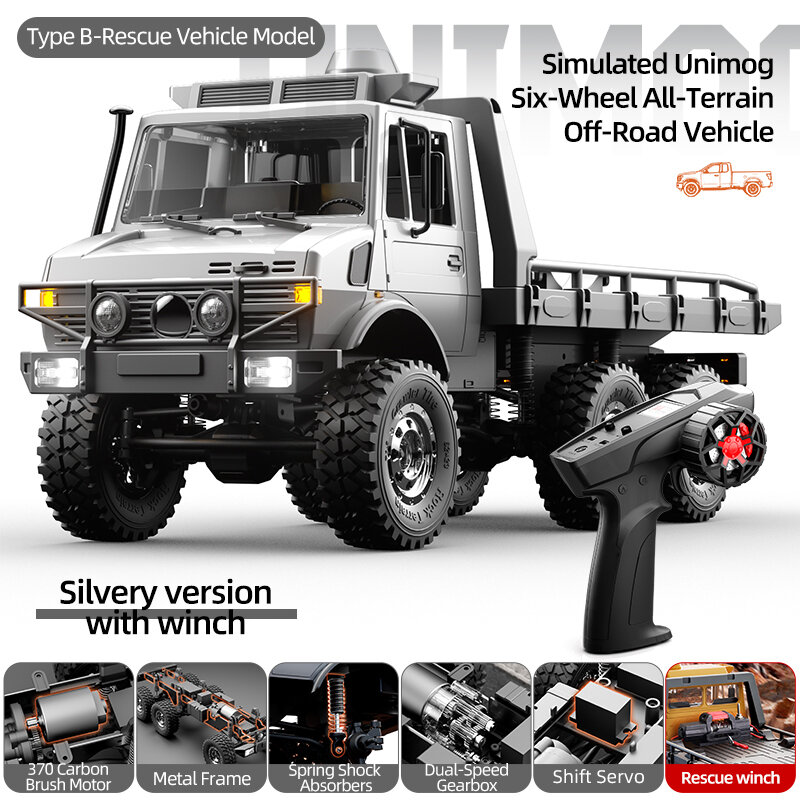 Recovery vehicle silver with winch