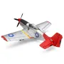 XK A280 P-51 Mustang 3D/6G System Lebar Sayap 560mm 2.4GHz 4CH EPP RC Pesawat Tempur RTF Dengan Lampu LED untuk Pemula