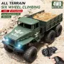 HENGRUI 553-07/08 RTR 1/16 2.4G 4WD RC Car Military Army Off-Road Truck Heavy Transport LED Light Alloy Body Remote Control Vehicles Models Toys