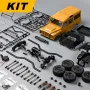 MNRC MN111 DIY KIT 1/18 4X4 RC Car LED Light Climbing Rock Crawler Off-Road Truck Portal Axle Alloy Shell Toys Classic Vehicles Models