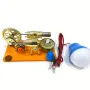 K611 Hot Air Stirling Engine Model Alternator wiht LED Acrylic Base Plate Steam Power Experiment Physics Science Education Toys