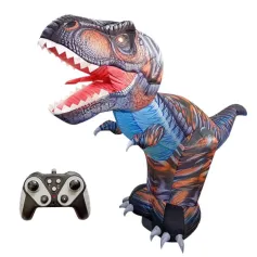 JF03 Inflatable Remote Control Dinosaur Santa Claus Model with 3D Light Effects Simulation Sound Children Toys Christmas Gift