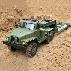 WPL B36-3 Ural 1/16 2.4G 6WD RTR Rc Car Camion militare con rimorchio Rock Crawler Modelli di veicoli giocattolo a controllo proporzionale