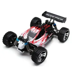 Wltoys A959 RC Machin 1/18 2.4G 4WD machin modèl sou wout Kamyon RTR Toy