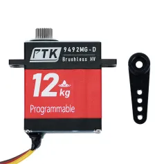 PTK 9492 MG-D 9g 12KG High Torque Stainless Steel Gear Waterproof Brushless Digital RC Servo for Fixed Wing Car and Aircraft Model