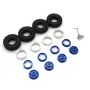 4PCS Upgraded Tires Metal Wheel Rims 7mm Hex for FMS 1/18 Fire Horse FJ Cruiser KATANA LC80 RC Car Vehicles Models Spare Parts