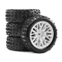 4PCS Upgraded Tires Wheel Rims for ARRMA TYPHON GROM ARA2106 1/18 2S RC Cars Vehicles Models Spare Parts Accessories W208
