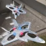 JJRC H128 2.4G EVA Fighter Altitude Hold Mode 360° Roll Turbofans Motors 4CH LED RC Toy Gift Remote Control Drone Airplane Quadcopter Stunt Glider RTF