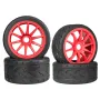4PCS Eight-Character Pattern Racing Road Wheel Tire Spare Parts for ARRMA 1/7 Firebird FELONY Mustang GT Flat Race RC Car Vehicle Models Accessories
