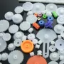 78Pcs Motor Gears Kits Plastic Spindle Worm Gear Set Robot Pulley Shaft Axle Belt Bus Assembly for Toy Automobile Cars DIY Kit Model Parts Assortment Accessories