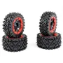 4PCS ROFUN 85321 Front Rear Tires & Wheels for 1/5 HPI KM Baja 5B RC Car Parts