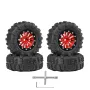 4PCS 1.3 Inches Tires Aluminum Alloy Wheel Rims Hubs for Land Rover TRX4M 1/18 Rock Crawler RC Cars Vehicles Models Spare Parts Accessories B Version