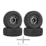 4PCS 1.3 Inches Tires Aluminum Alloy Wheel Rims Hubs for Land Rover TRX4M 1/18 Rock Crawler RC Cars Vehicles Models Spare Parts Accessories A Version