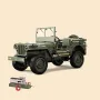 JJRC C8815 RTR 1/10 2.4G 4WD RC Car Willys Military Truck Off-Road Climbing LED Light Optional Winch Canopy Metal Frame Rock Crawler Full Proportional Vehicles Models Toys