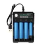 4 Slots 110V/220V 18650 USB Battery Charger for 3.7V Rechargeable Lithium 10440 14500 16340 16650 14650 18350 18500 Batteries