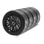 4PCS Wheel Hub Rubber Tires for 1/8 ARRMA 1/7 Infraction 6S F1 Limitless RC Car Vehicle Models Parts D266