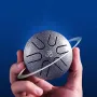 HLURU 3 Inch 6 Tone Mini Ethereal Drum Steel Tongue Drum Leisure Percussion Instrument for Beginner