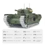 COOLBANK Model UK 1/16 2.4G RC Main Battle Tank Smoke Sound Recoil Shooting LED Light Simulated Vehicles Models RTR Toys