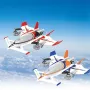 QIDI 570 2.4GHz 6CH 315mm Sải cánh VTOL Chế độ cần cẩu một cú nhấp chuột Bay đêm Con quay hồi chuyển 6 trục Không chổi than Máy bay RC EPP RTF Tương thích với Futaba & Bộ thu DSM