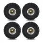 4PCS 1.0 Inch Aluminum Alloy Cyclone wheel JC Tire Spare Parts for SCX24 FMS24 TRX4M RC Climbing Car Vehicle Models Accessories