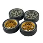4PCS Upgraded Drift Tires Wheels LA0034 for LDR/C LD-A86 1/18 On-Road RC Vehicles Models Spare Parts