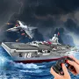 JJRC S19-YW 2.4G Dual Motor RC Simulation Aircraft Carrier RTR Boat Models Toy
