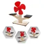 Kit di montaggio modello ventilatore solare in legno fai da te per bambini, esperimento scientifico, puzzle educativo, giocattolo, studente, tecnologia, piccola produzione