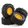 4PCS Climbing Rock Crawler Tires Wheels Rims for 1/8 Off-Road Truck Crossrc Yikong MST MJX H8H RC Cars Vehicles Models Spare Parts R215