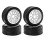 4PCS Wheel Hub Rubber Tires for 1/8 ARRMA 1/7 Infraction 6S F1 Limitless RC Car Vehicle Models Parts D266