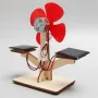 Kit di montaggio modello ventilatore solare in legno fai da te per bambini, esperimento scientifico, puzzle educativo, giocattolo, studente, tecnologia, piccola produzione