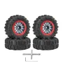 4PCS 1.3 Inches Tires Aluminum Alloy Wheel Rims Hubs for Land Rover TRX4M 1/18 Rock Crawler RC Cars Vehicles Models Spare Parts Accessories B Version