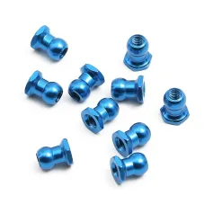 10PCS Aluminum Alloy Ball Head Nuts 5mm for TAMIYA 1/10 RC Car Vehicles Models Toys Spare Parts 53640