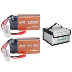 [EU/USA Direct]ISDT BattAir 2nd Gen 7.4V 900mAh 30C 2S Smart LiPo Battery Wireless APP Control JST Plug for Axial 1/24 SCX24 RC Drones Airplane Cars