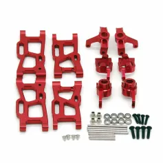 Wltoys 1/14 144001 Braço traseiro de metal atualizado, volante em formato C, peças para carro RC