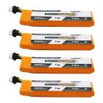 4 Packs CNHL MiniStar HV 500mAh 3.8V 1S 75C Lipo Battery with BT2.0 Plug for Betafpv Air75 FPV Racing Drone