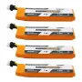 4 Packs CNHL MiniStar HV 500mAh 3.8V 1S 75C Lipo Battery with BT2.0 Plug for Betafpv Air75 FPV Racing Drone