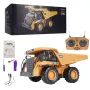 1048 RC Dump Truck 1/24 2.4GHz 9CH RC Car Construction Truck Engineering 40min Playing Time Vehicles with Light Music Gift Toys for Kids