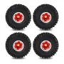 4PCS 1.0 Inch Aluminum Alloy Cyclone wheel JC Tire Spare Parts for SCX24 FMS24 TRX4M RC Climbing Car Vehicle Models Accessories