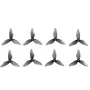 8 Pairs Gemfan Hurricane 2023S 2 Inch 3-Blade Propeller 1.5mm 1 Hole for 1105 5500kv Motor FPV Racing RC Drone