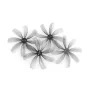 2Pairs HQProp T63mmX8 63mm 1.9/1.5/1.9mm Shaft 8-blade Propeller Grey Poly Carbonate for FPV Racing RC Drone