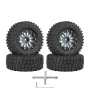 4PCS 1.3 Inches Tires Aluminum Alloy Wheel Rims Hubs for Land Rover TRX4M 1/18 Rock Crawler RC Cars Vehicles Models Spare Parts Accessories A Version