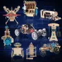 Teching Car Model Single Cylinder Engine Aluminum Alloy Model Gift Collection Toys 