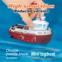 S820 1/32 2.4G Mini RC Boat LED Light Dual Motor Waterproof Remote Control Rescue 1008 Wireless Electric Vehicles Models Toys Kids Children Gift