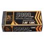 ZOP Power 7.4V 5000mAh 120C 2S Lipo Battery T Deans Plug Hard Case for RC Car
