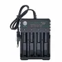 4 Slots 110V/220V 18650 USB Battery Charger for 3.7V Rechargeable Lithium 10440 14500 16340 16650 14650 18350 18500 Batteries