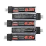 10 peças URUAV 3,7 V 250 mAh 30 °C/60 °C 1S Bateria Lipo PH2.0 para Blade Nano QX CPX Tiny Whoop TINY6 6X