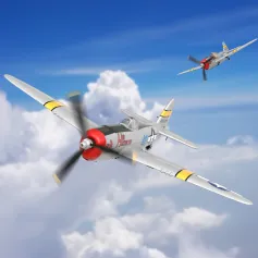 VolantexRC Mini P-47 Warbird EPP 400mm Wingspan 2.4G 4CH 6-Axis Gyro One Key Aerobatics XPilot Stabilization System RC Airplane Glider RTF for Beginner